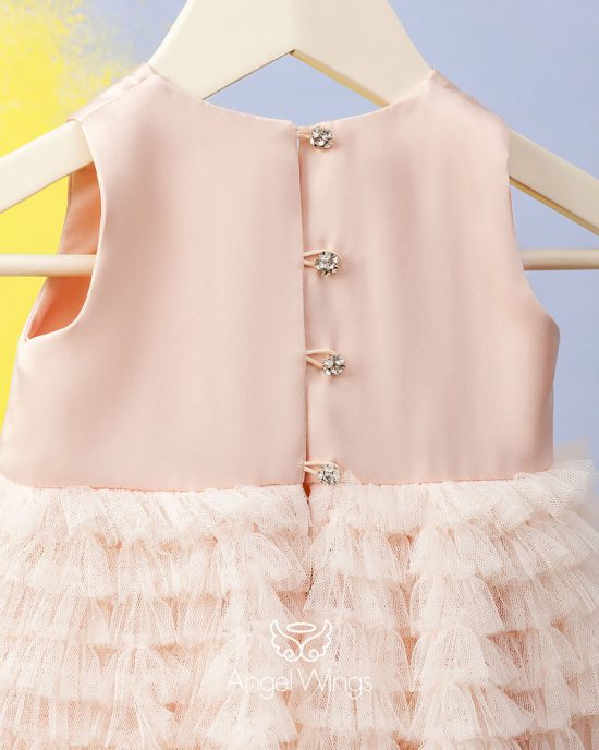 Βαπτιστικό Φορεματάκι Dusty Pink για Κορίτσι Valentina 277 | Angel Wings