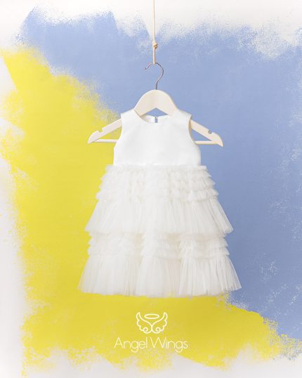 Βαπτιστικό Φορεματάκι Ivory για Κορίτσι Valentina 277 | Angel Wings