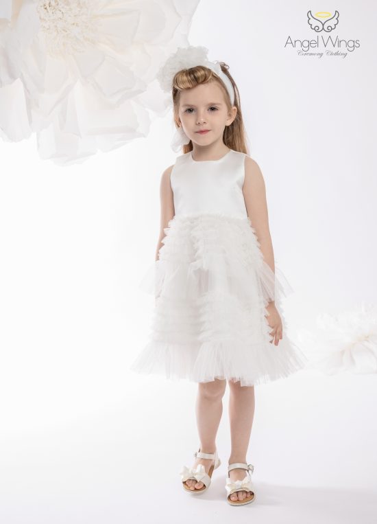 Βαπτιστικό Φορεματάκι Ivory για Κορίτσι Valentina 277 | Angel Wings