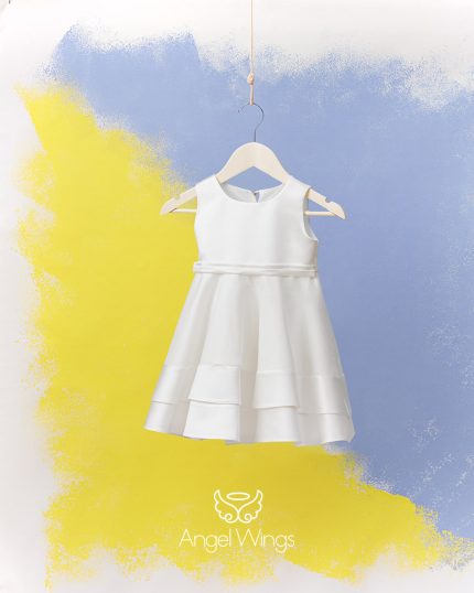 Βαπτιστικό Φορεματάκι Off White για Κορίτσι Perla 283 | Angel Wings