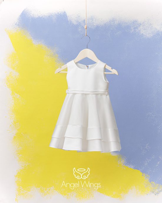 Βαπτιστικό Φορεματάκι Off White για Κορίτσι Perla 283 | Angel Wings