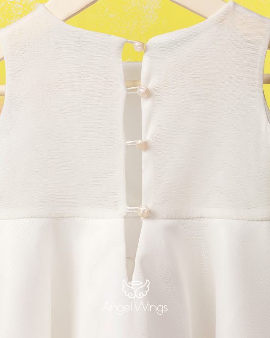 Βαπτιστικό Φορεματάκι Off White για Κορίτσι Perla 283 | Angel Wings