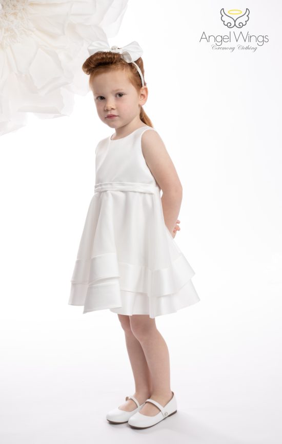 Βαπτιστικό Φορεματάκι Off White για Κορίτσι Perla 283 | Angel Wings