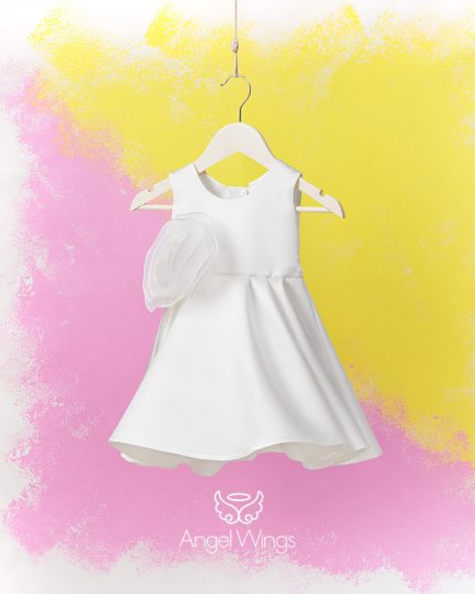 Βαπτιστικό Φορεματάκι Off White για Κορίτσι Amelie 296 | Angel Wings