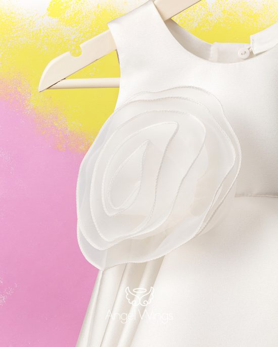 Βαπτιστικό Φορεματάκι Off White για Κορίτσι Amelie 296 | Angel Wings