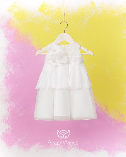 Βαπτιστικό Φορεματάκι Off White για Κορίτσι Elise 297 | Angel Wings