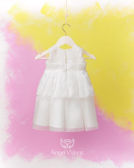 Βαπτιστικό Φορεματάκι Off White για Κορίτσι Elise 297 | Angel Wings