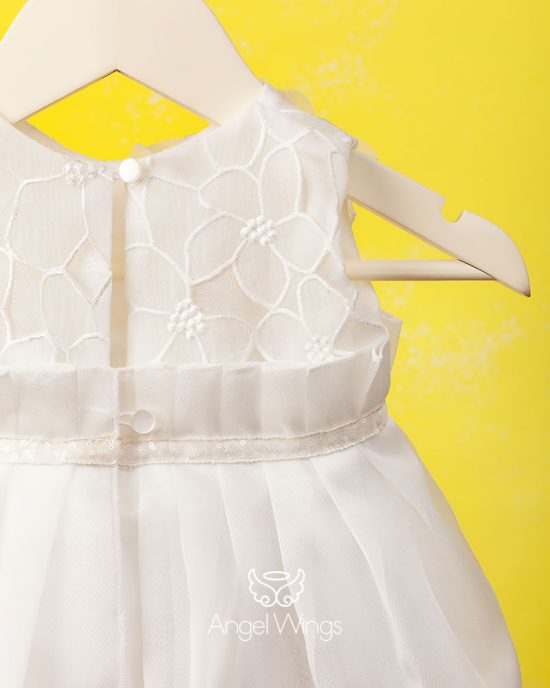 Βαπτιστικό Φορεματάκι Off White για Κορίτσι Elise 297 | Angel Wings