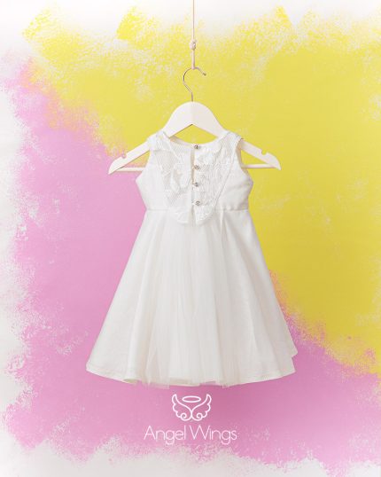 Βαπτιστικό Φορεματάκι Off White για Κορίτσι Alice 298 | Angel Wings