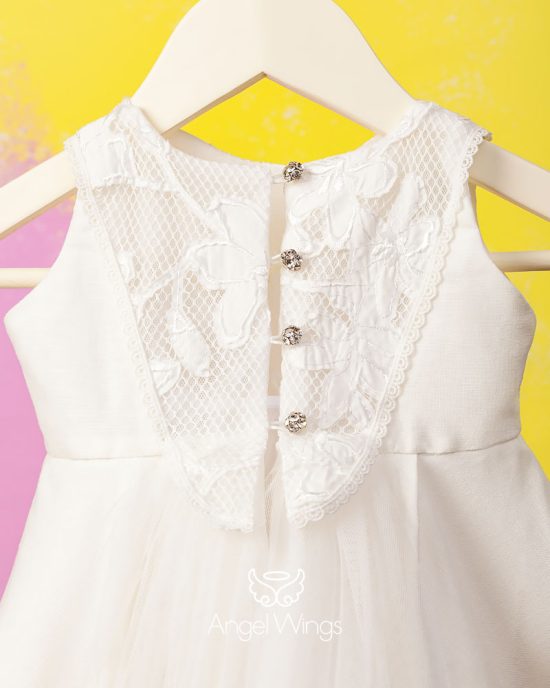Βαπτιστικό Φορεματάκι Off White για Κορίτσι Alice 298 | Angel Wings