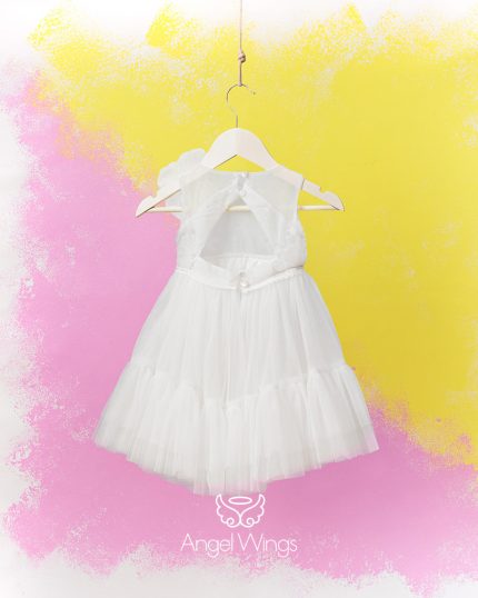 Βαπτιστικό Φορεματάκι Off White για Κορίτσι Sylvie 299 | Angel Wings