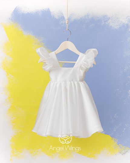 Βαπτιστικό Φορεματάκι Off White για Κορίτσι Brigitte 300 | Angel Wings