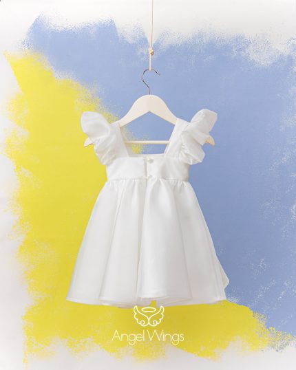 Βαπτιστικό Φορεματάκι Off White για Κορίτσι Brigitte 300 | Angel Wings