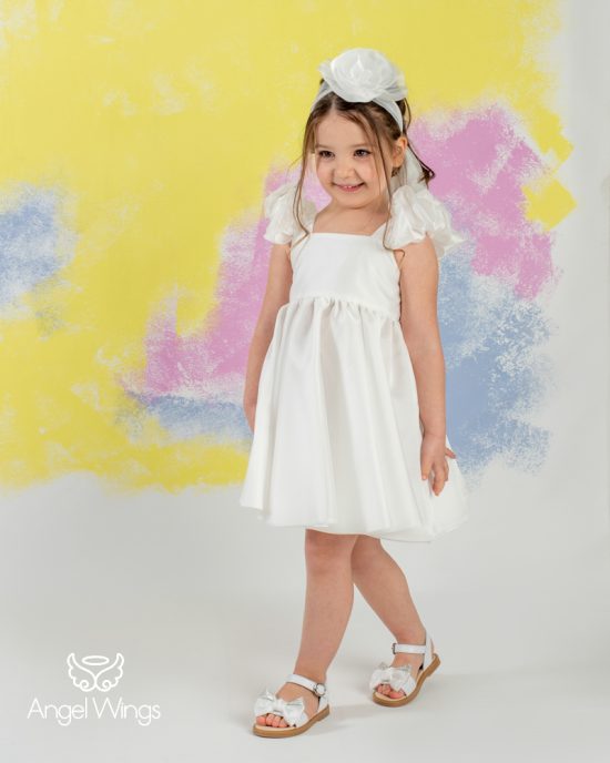 Βαπτιστικό Φορεματάκι Off White για Κορίτσι Brigitte 300 | Angel Wings