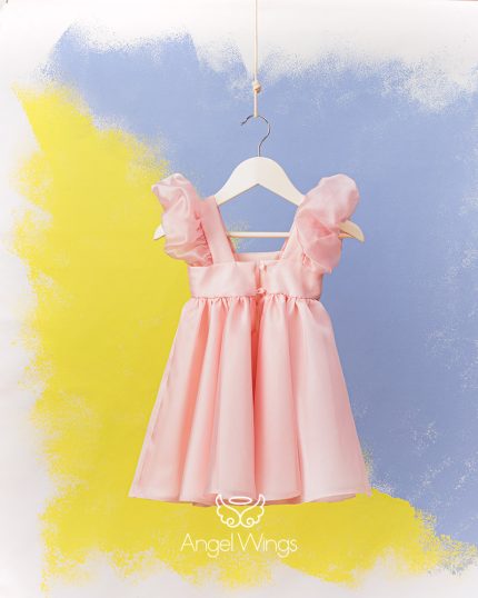 Βαπτιστικό Φορεματάκι Baby Pink για Κορίτσι Brigitte 300 | Angel Wings