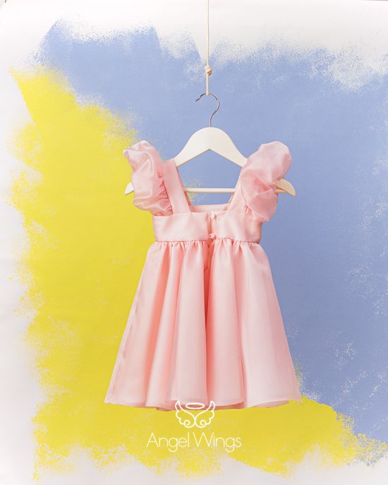 Βαπτιστικό Φορεματάκι Baby Pink για Κορίτσι Brigitte 300 | Angel Wings