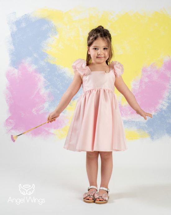 Βαπτιστικό Φορεματάκι Baby Pink για Κορίτσι Brigitte 300 | Angel Wings