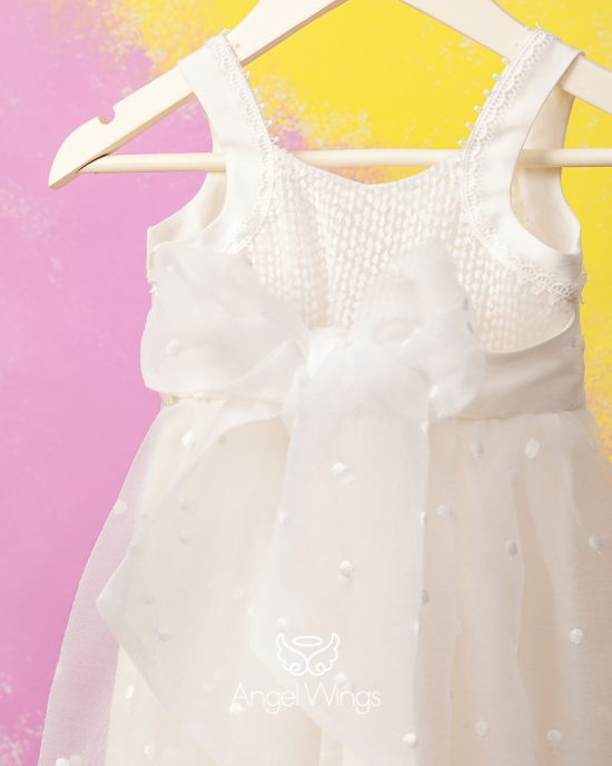 Βαπτιστικό Φορεματάκι Off White για Κορίτσι Anais 301 | Angel Wings