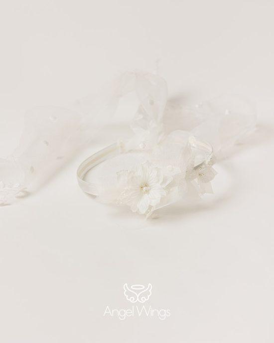Βαπτιστικό Φορεματάκι Off White για Κορίτσι Anais 301 | Angel Wings