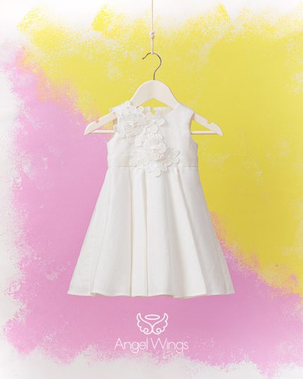 Βαπτιστικό Φορεματάκι Off White για Κορίτσι Sofie 302 | Angel Wings