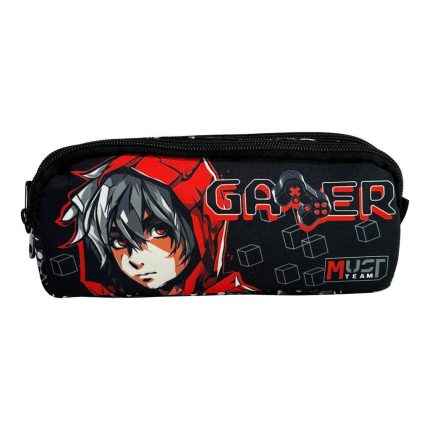 Κασετίνα Βαρελάκι με Φερμουάρ 2 Θήκες Must Team Gamer (21x6x9εκ) 5205698731198
