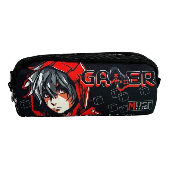 Κασετίνα Βαρελάκι με Φερμουάρ 2 Θήκες Must Team Gamer (21x6x9εκ) 5205698731198