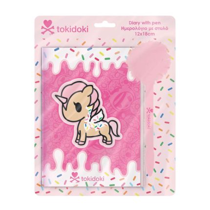 Ημερολόγιο Tokidoki με Κλειδαριά 60φ με Στυλό Pom Pom (12 x 18 cm) | 5205698700408 Must
