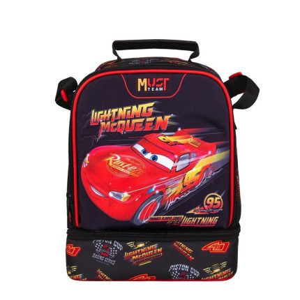 Τσαντάκι Φαγητού Ισοθερμικό Must Disney Cars Lightning Mcqueen με 2 Θήκες (22x16x28εκ) | 5205698751905
