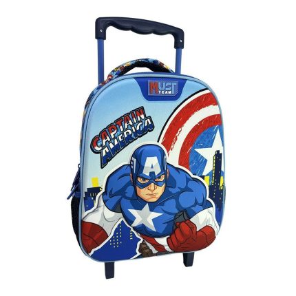 Σχολική Τσάντα Τρόλεϊ Νηπίου Avengers Captain America Must Team 2 Θήκες (34x20x44εκ) | 5205698751325