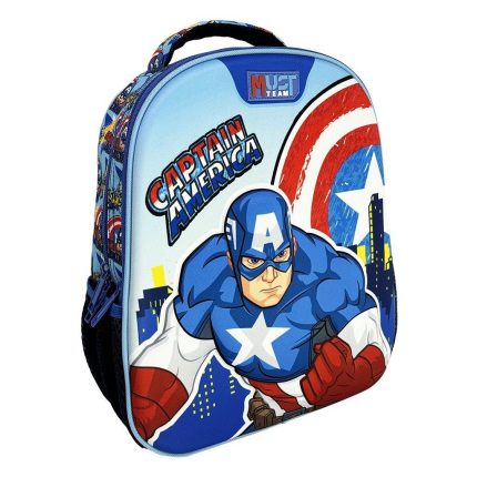 Σχολική Τσάντα Πλάτης Νηπίου Avengers Captain America Must Team 2 Θήκες (34x20x44εκ) | 5205698726194