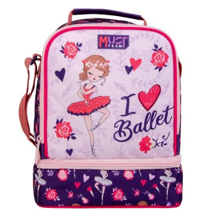 Τσαντάκι Φαγητού Ισοθερμικό Must Team Yummy I Love Ballet με 2 Θήκες (22x16x28εκ) | 5205698730139