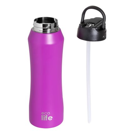 Παγούρι Θερμός Pink Thermos 550ml | Eσωτερικό Καλαμάκι - Ecolife