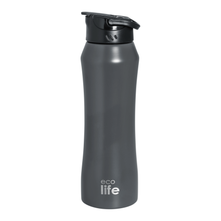 Παγούρι Θερμός Grey Thermos 550ml | Eσωτερικό Καλαμάκι - Ecolife