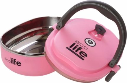 Ανοξείδωτο Φαγητοδοχείο 800ml Ροζ 5208009001706 - Ecolife