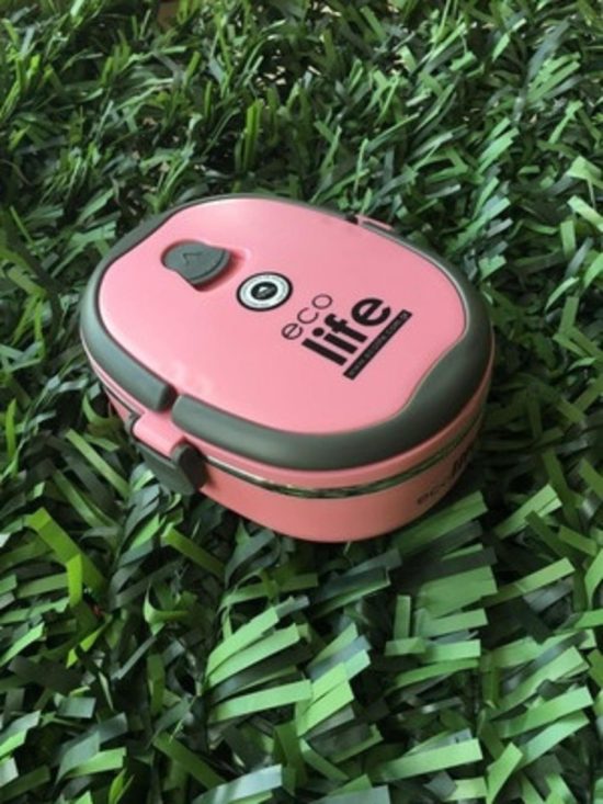 Ανοξείδωτο Φαγητοδοχείο 800ml Ροζ 5208009001706 - Ecolife