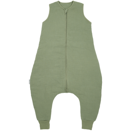 Meyco - 100% Βαμβακερός Υπνόσακος με Ποδαράκια Muslin Olive Green 80cm