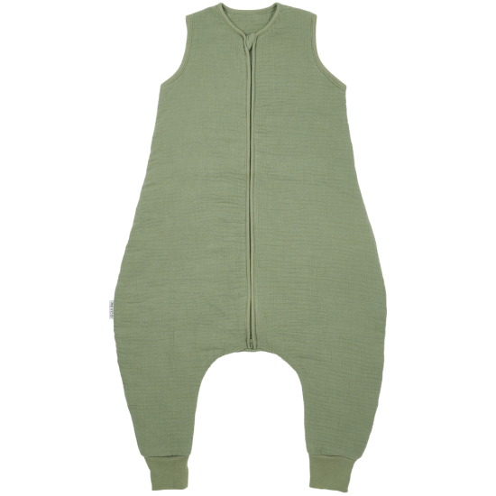Meyco - 100% Βαμβακερός Υπνόσακος με Ποδαράκια Muslin Olive Green 80cm