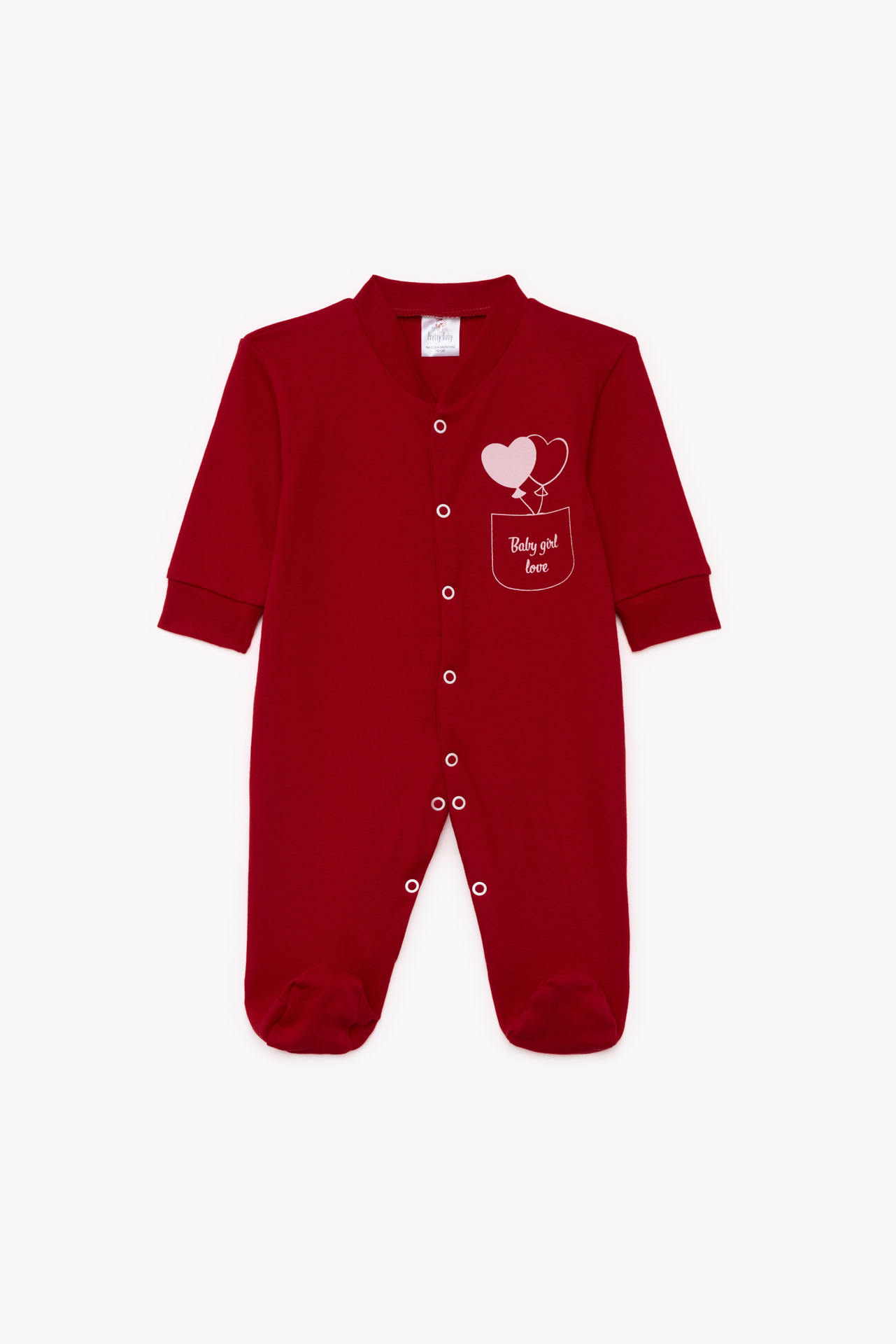 Βρεφικό Χειμερινό Φορμάκι για Κορίτσι Love Κόκκινο Μακρύ Μανίκι, Χόντρη Πλέξη Υφάσματος, Βαμβακερό 100% - Pretty Baby Βρεφικό Χειμερινό Φορμάκι για Κορίτσι Love Κόκκινο Μακρύ Μανίκι, Χόντρη Πλέξη Υφάσματος, Βαμβακερό 100% - Pretty Baby