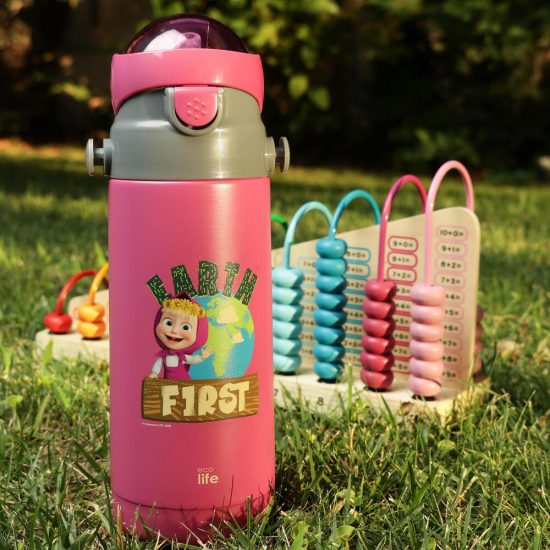 Παγούρι Θερμός Kids Thermos 'Masha - Earth First' 400ml Magenta - Ecolife