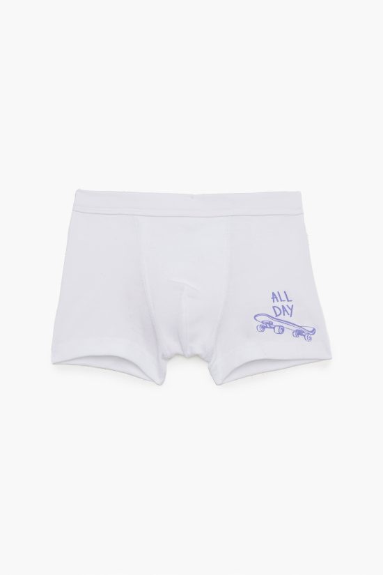 Παιδικά Boxers Λευκό 6 τμχ, με Πλεκτό Λάστιχο Βαμβακερά 100% - Pretty Baby