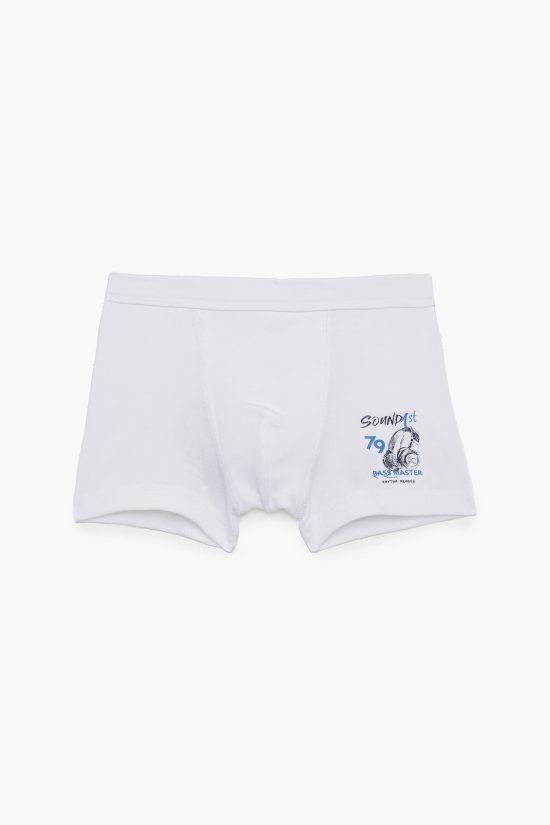 Παιδικά Boxers Λευκό 6 τμχ, με Πλεκτό Λάστιχο Βαμβακερά 100% - Pretty Baby