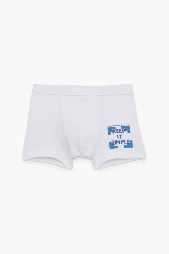 Παιδικά Boxers Λευκό 6 τμχ, με Πλεκτό Λάστιχο Βαμβακερά 100% - Pretty Baby