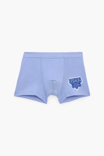 Παιδικά Boxers Σιέλ 6 τμχ, με Πλεκτό Λάστιχο Βαμβακερά 100% - Pretty Baby