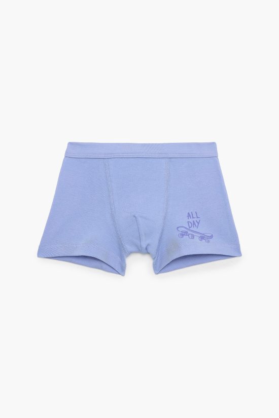 Παιδικά Boxers Σιέλ 6 τμχ, με Πλεκτό Λάστιχο Βαμβακερά 100% - Pretty Baby