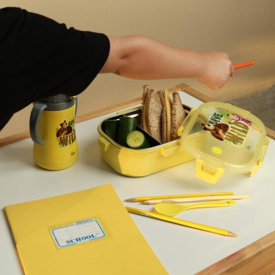 Παγούρι Θερμός Kids Thermos 'Masha - Save The Wild' 300ml Yellow - Ecolife