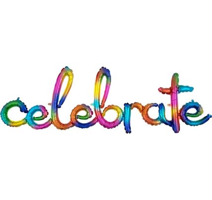 Μπαλόνι “Celebrate” ουράνιο τόξο (149 x 50 εκ) | 539183