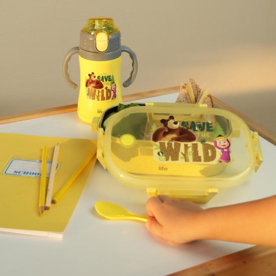 Παγούρι Θερμός Kids Thermos 'Masha - Save The Wild' 300ml Yellow - Ecolife
