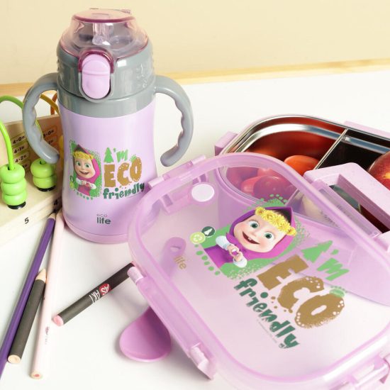 Παγούρι Θερμός Kids Thermos 'Masha - Eco Friendly' 300ml Lilac - Ecolife
