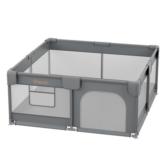 Πάρκο για μωρά τετράγωνο 150×150 Playzen Grey 880-100, Bebe Stars