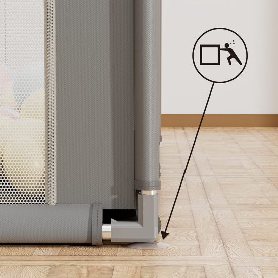 Πάρκο για μωρά τετράγωνο 150×150 Playzen Grey 880-100, Bebe Stars